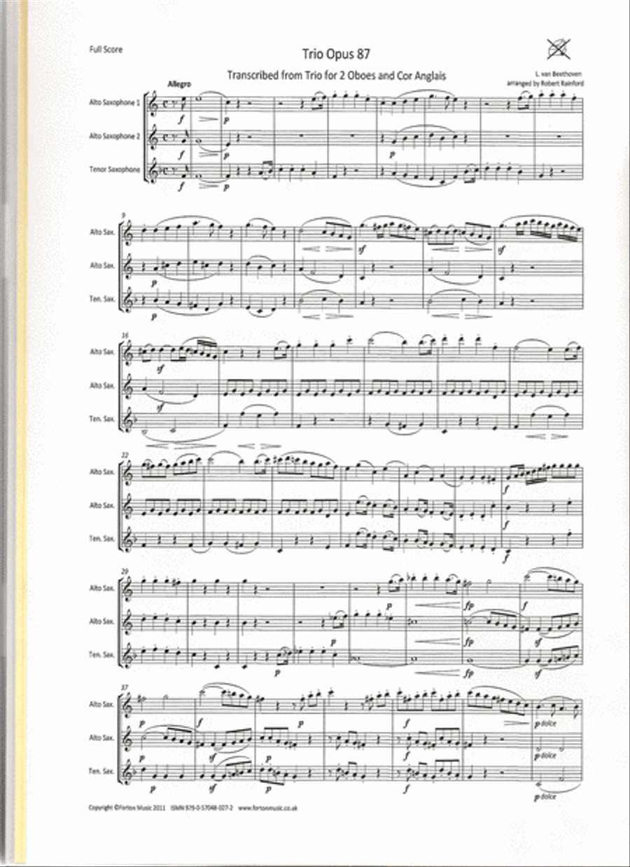 Trio Opus 87 Woodwind Trio scores gallery preview page 2