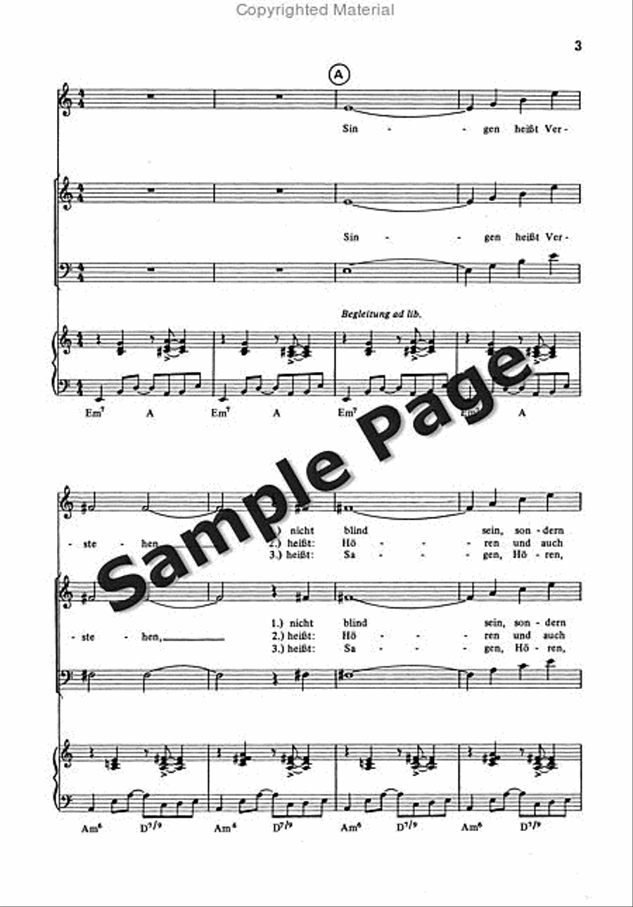 Poos H Singen Heisst Verstehen 4-Part scores gallery preview page 4