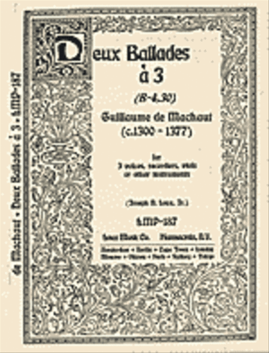 Deux Ballades a 3 (B-4,B-30) Voice scores gallery preview page 1