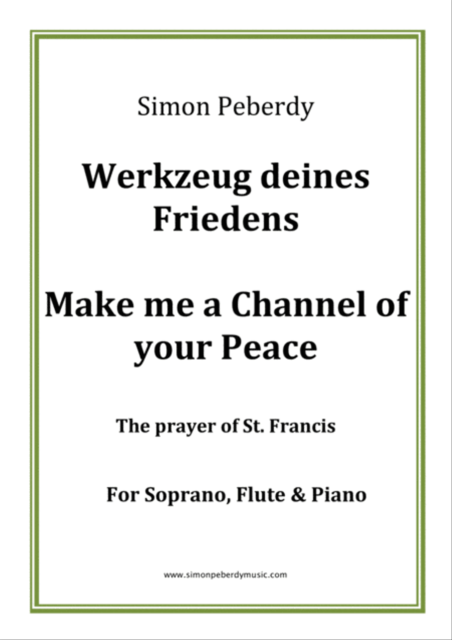 Book cover for Werkzeug Deines Friedens / Make me a channel of your peace, new setting of Prayer of St. Francis