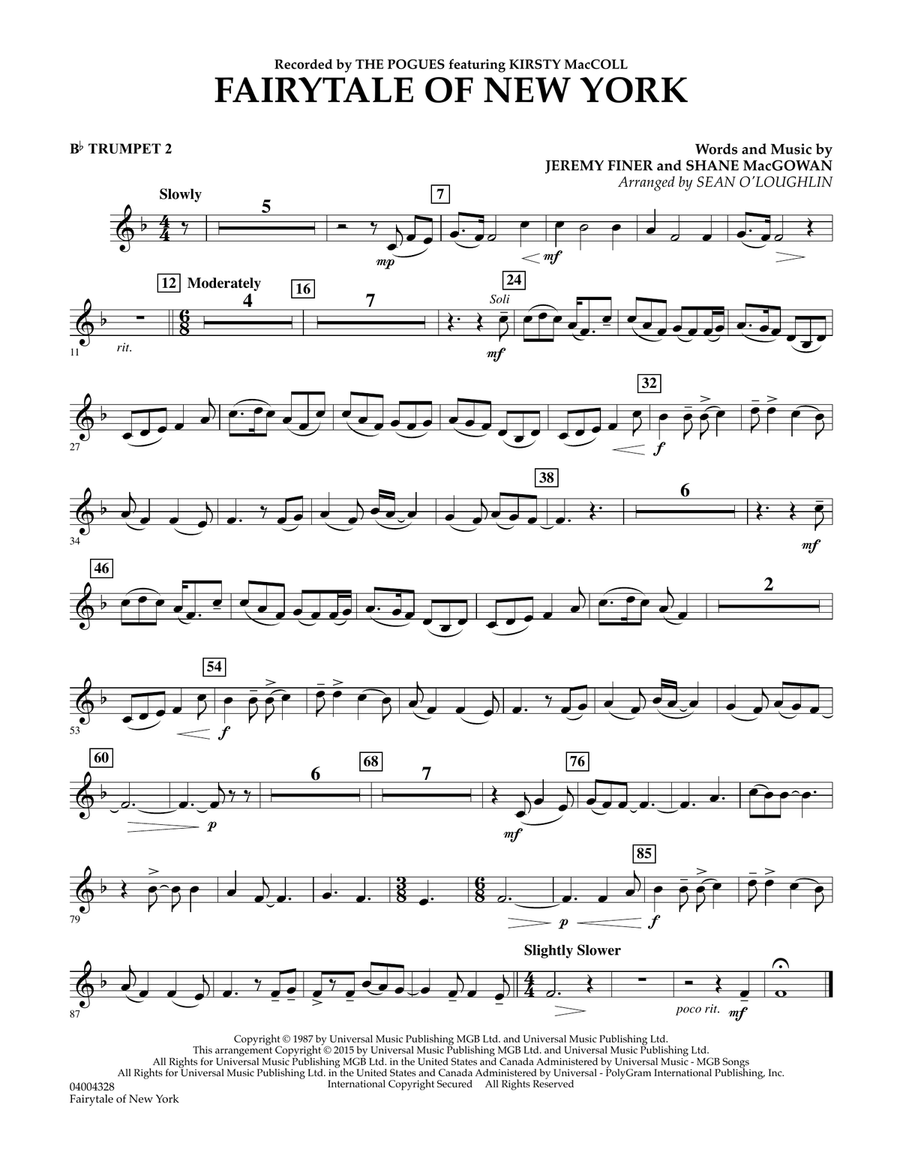 Fairytale of New York - Bb Trumpet 2