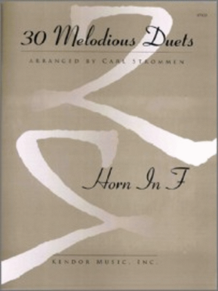 Book cover for 30 Melodious Duets- French Horn