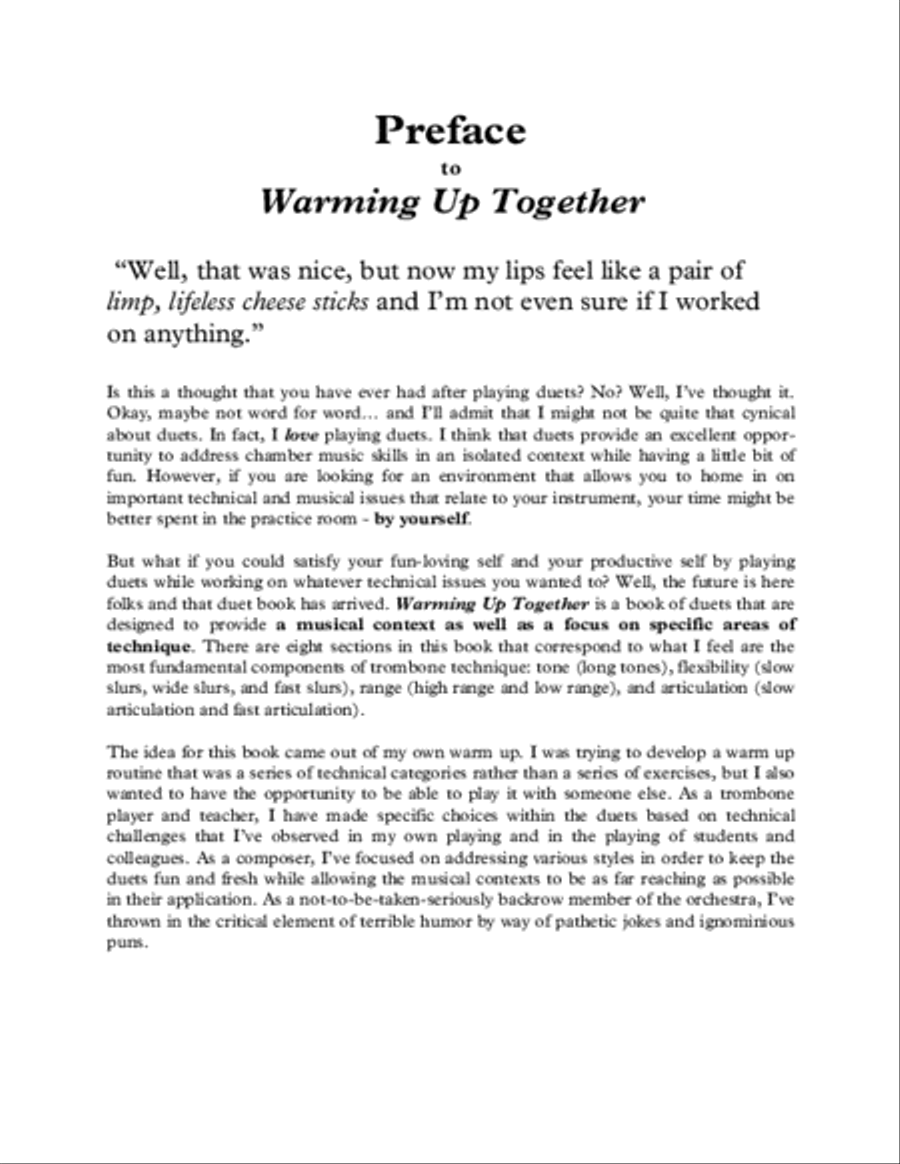 Friedrichs - Warming Up Together, 40 Duets for Trombones Trombone Duet scores gallery preview page 2