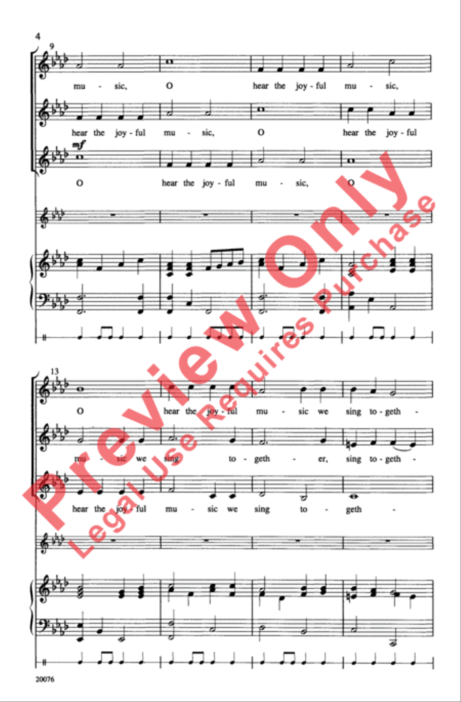O Hear the Joyful Music Women's Choir scores gallery preview page 4