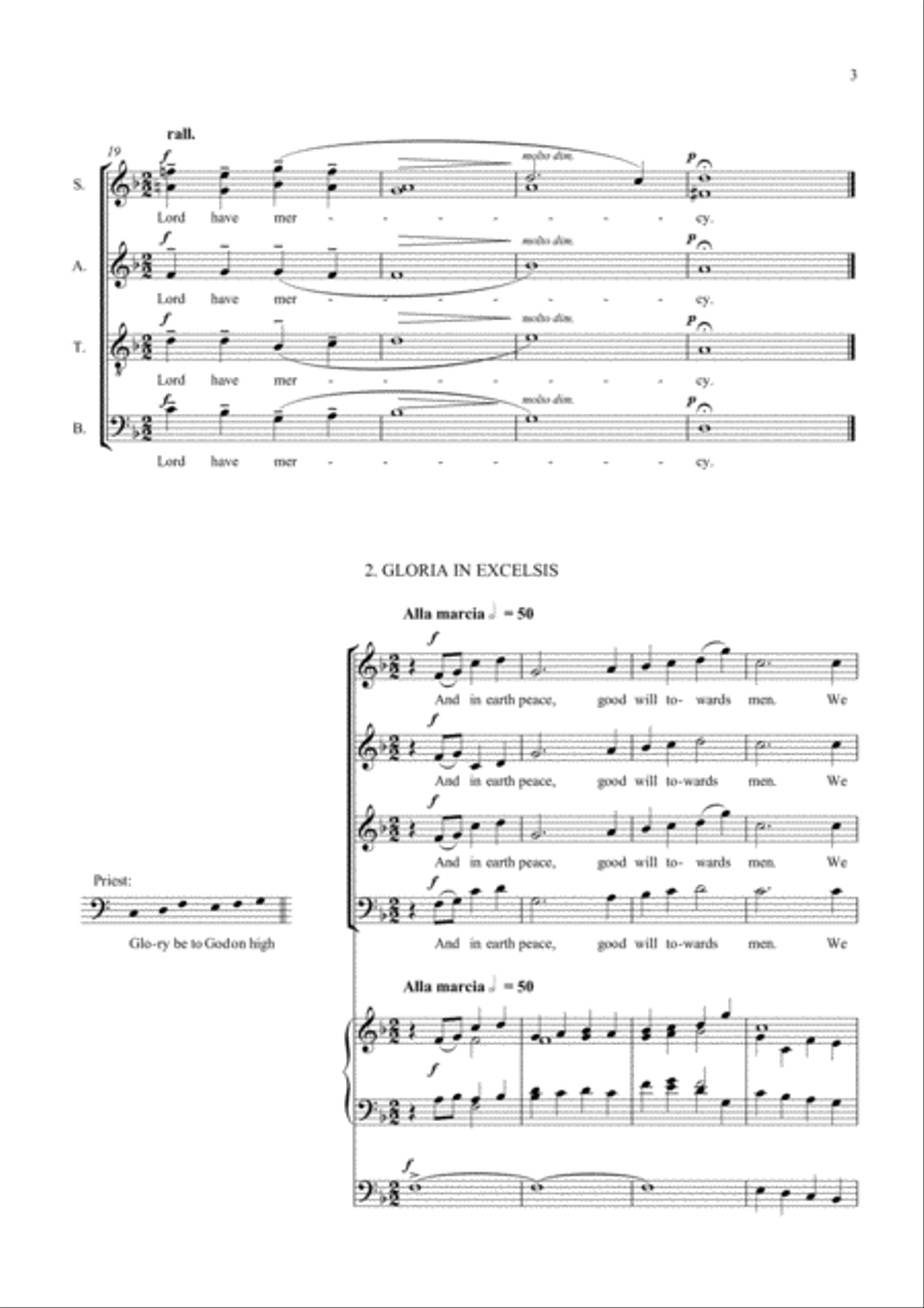 Communion Service in F (Rite A) 4-Part scores gallery preview page 3