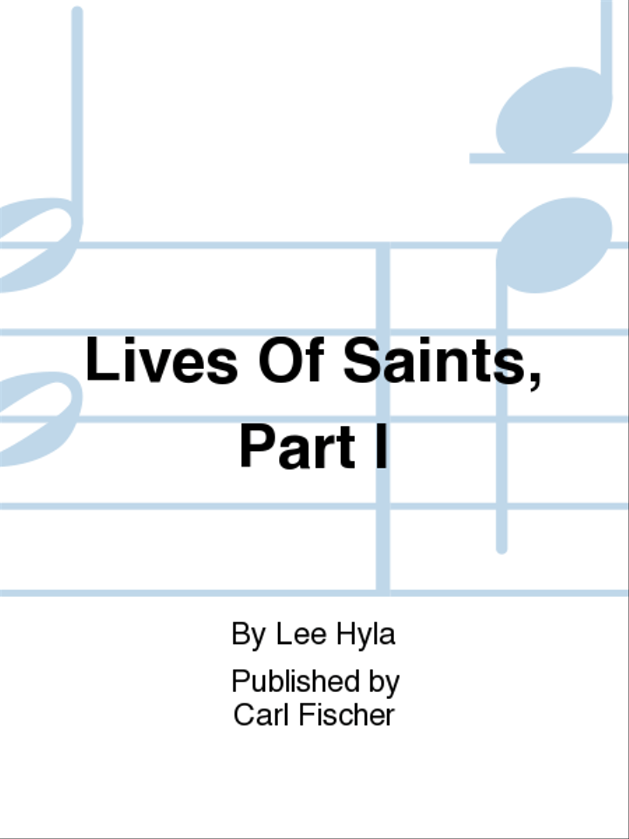 Lives Of Saints, Part I Bass Clarinet scores gallery preview page 1