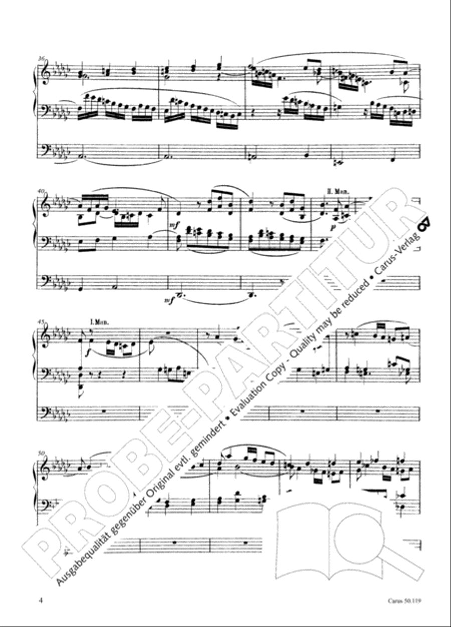 Organ Sonata No. 6 in E flat minor Organ scores gallery preview page 5