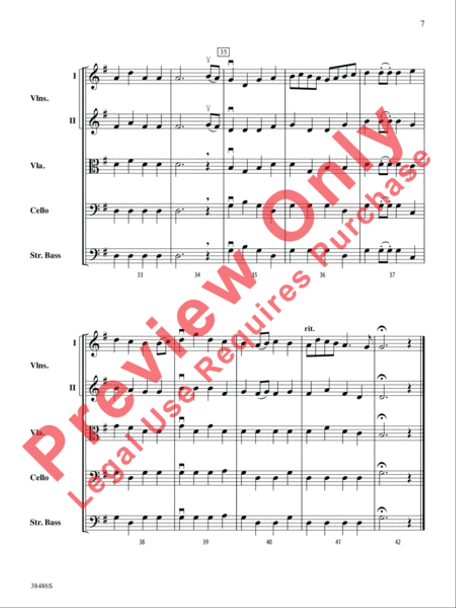 Baroque Fanfare String Orchestra scores gallery preview page 8