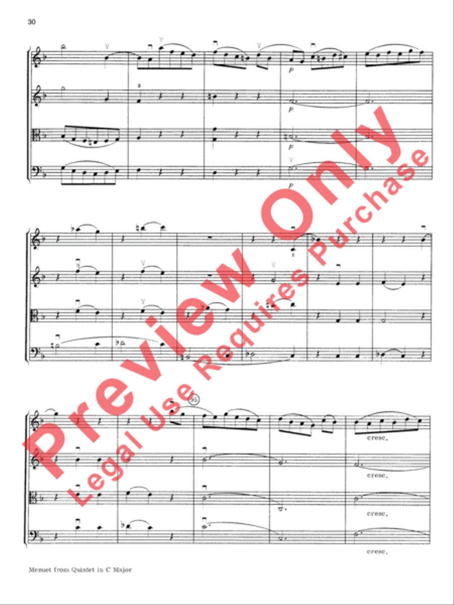 Mozart String Quartets String Quartet scores gallery preview page 31