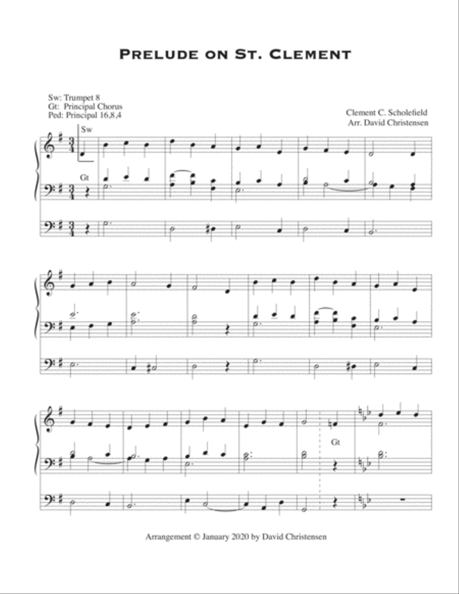 Prelude on St. Clement Organ Solo scores gallery preview page 2
