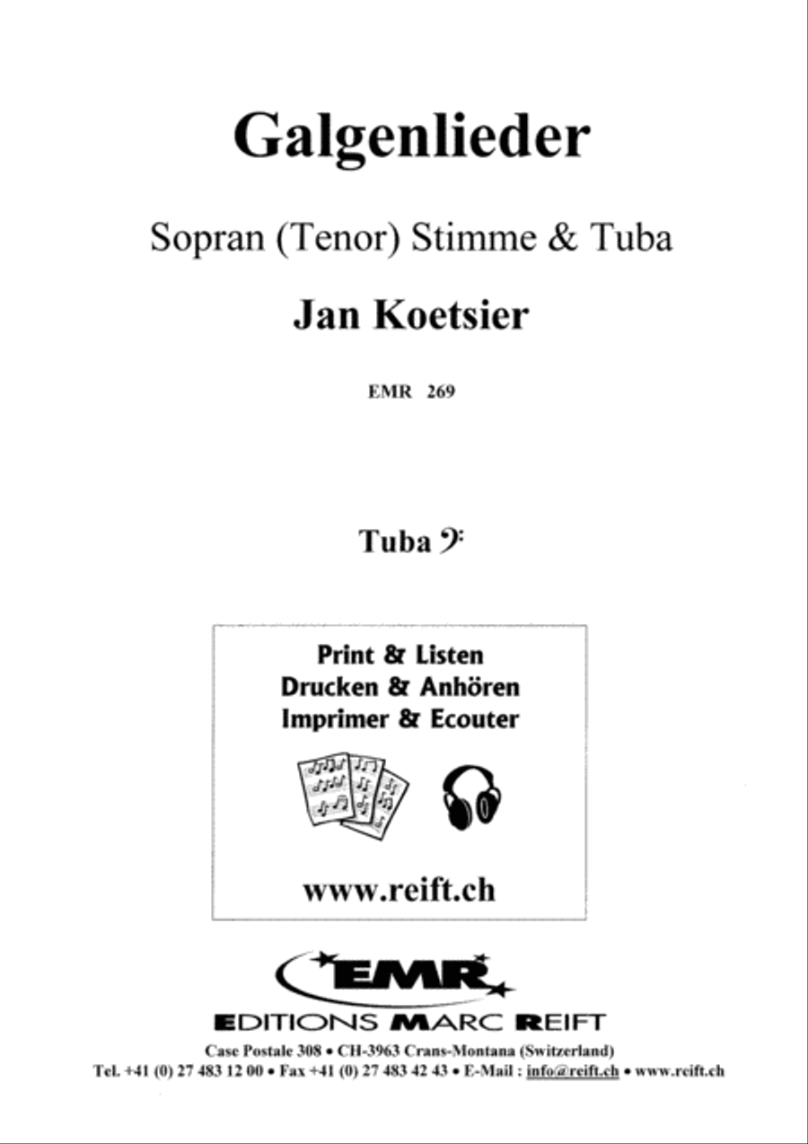 Galgenlieder Tuba scores gallery preview page 12