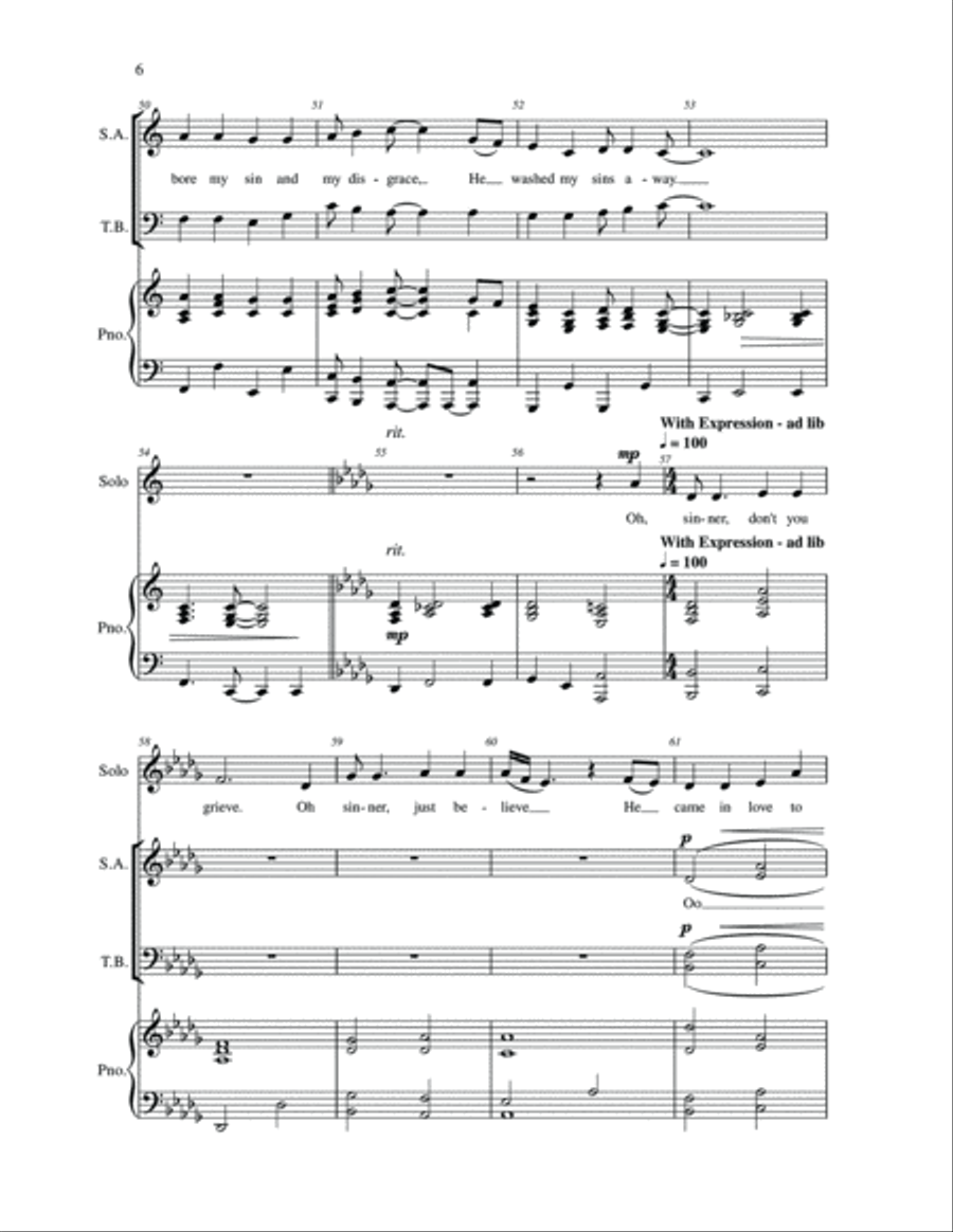 Ring Out the Gospel News 4-Part scores gallery preview page 5