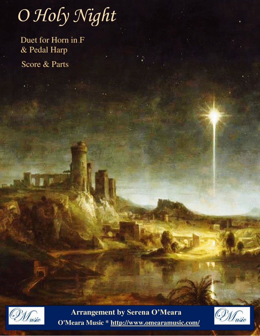 O Holy Night, Duet for Horn in F & Pedal Harp by Adolphe-Charles Adam Pedal Harp - Digital Sheet Music