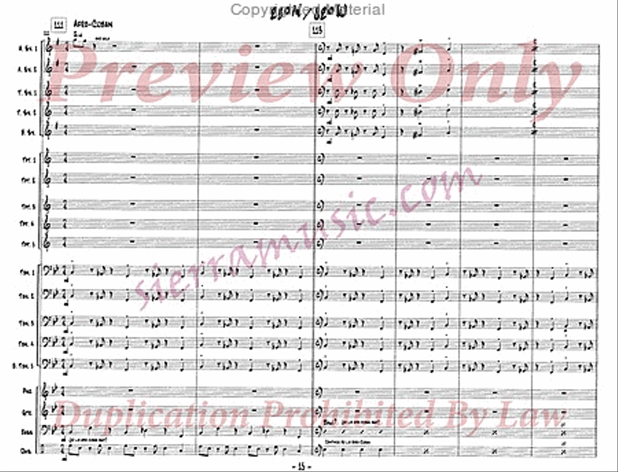23 degrees N 82 degrees W Jazz Ensemble scores gallery preview page 16