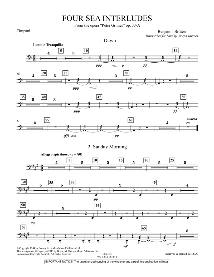 Four Sea Interludes (from the opera 
