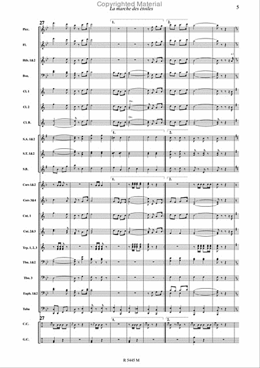La marche des etoiles Concert Band scores gallery preview page 6