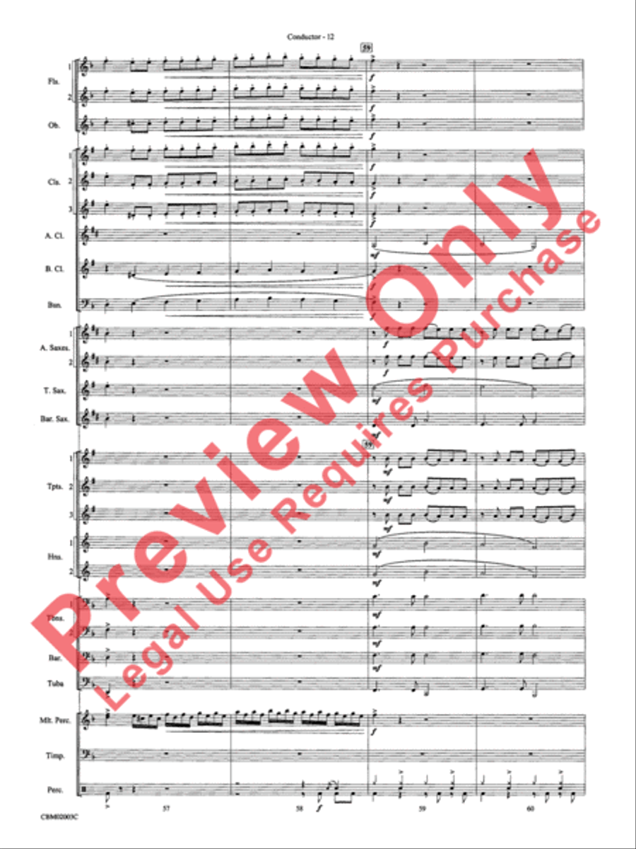 Mamma Mia! - Concert Band (Conductor's Score) Concert Band scores gallery preview page 15
