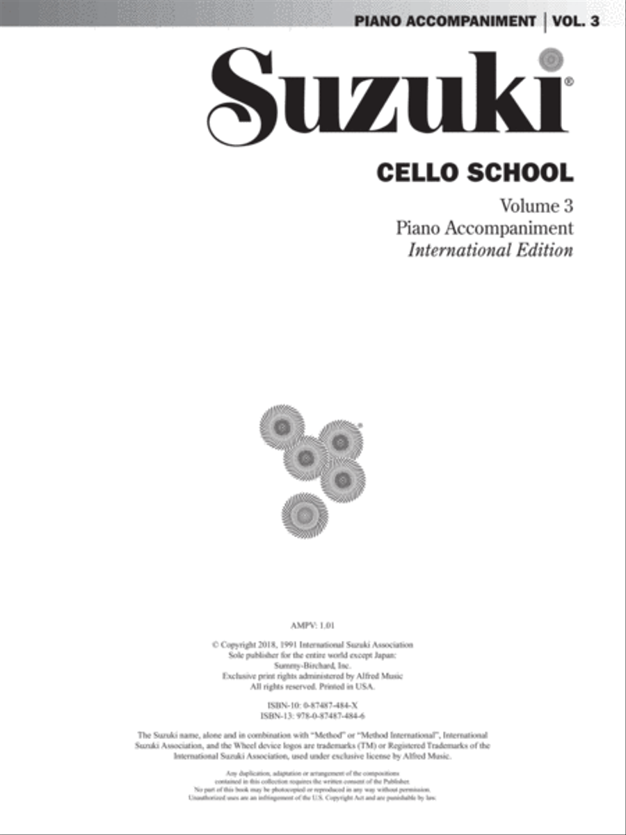 Suzuki Cello School, Volume 3