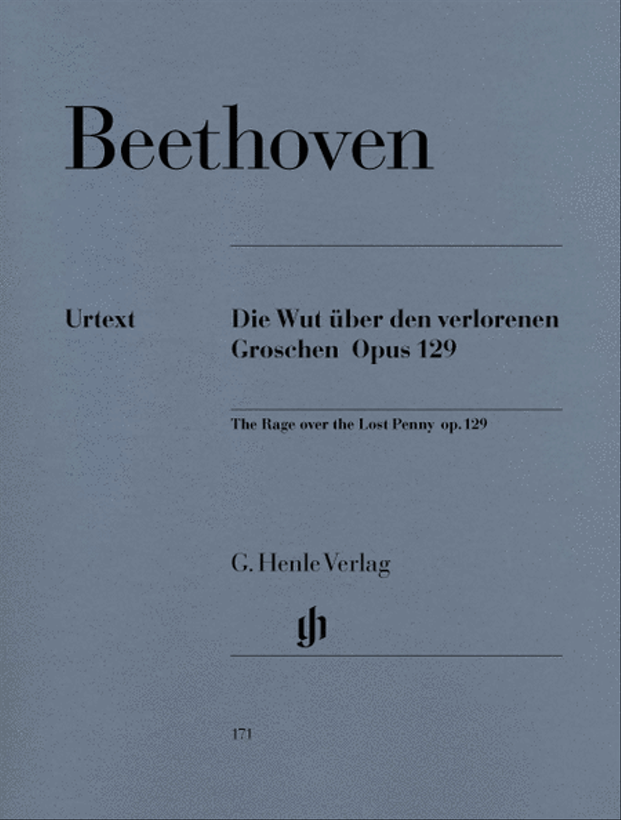 Alla Ingharese Quasi Un Capriccio G Major Op. 129 [The Rage Over the Lost Penny] Piano Solo scores gallery preview page 1