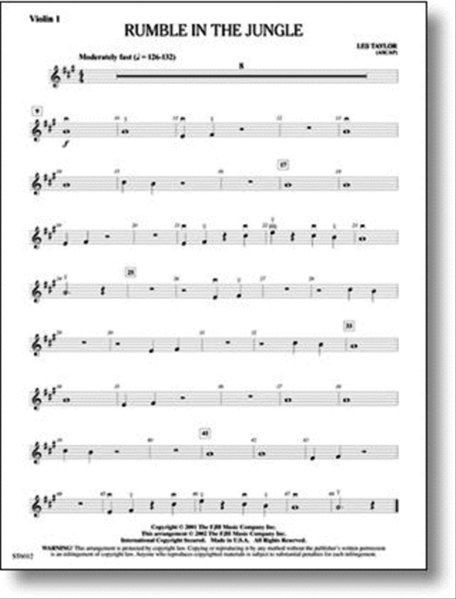 Rumble in the Jungle Rumble in the Jungle String Orchestra scores gallery preview page 1