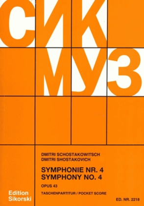 Book cover for Symphony No. 4, Op. 43