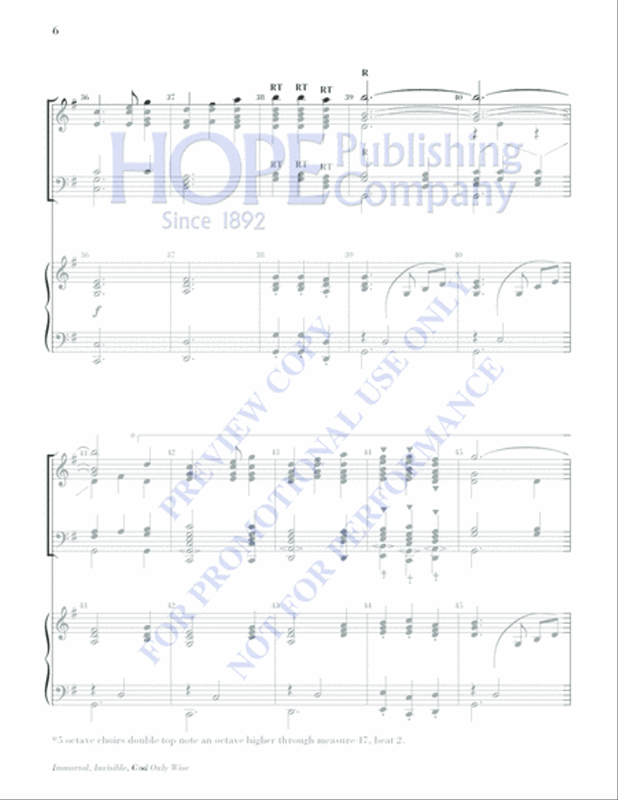 IMMORTAL INVIS-SHER-Director and Piano Score Handbell Choir scores gallery preview page 6