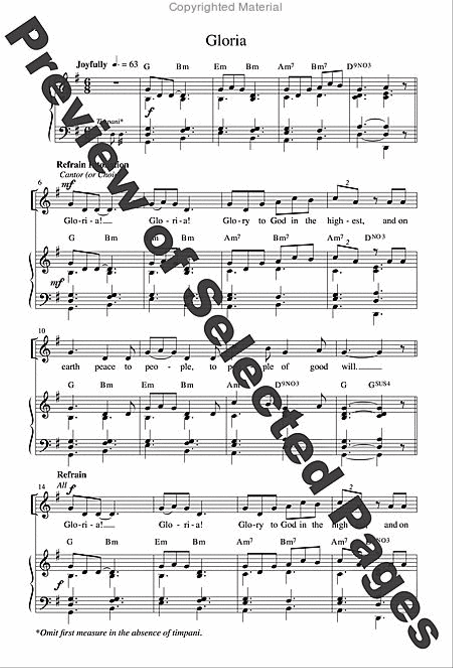 Jubilation Mass - Choral / Accompaniment edition 4-Part scores gallery preview page 6