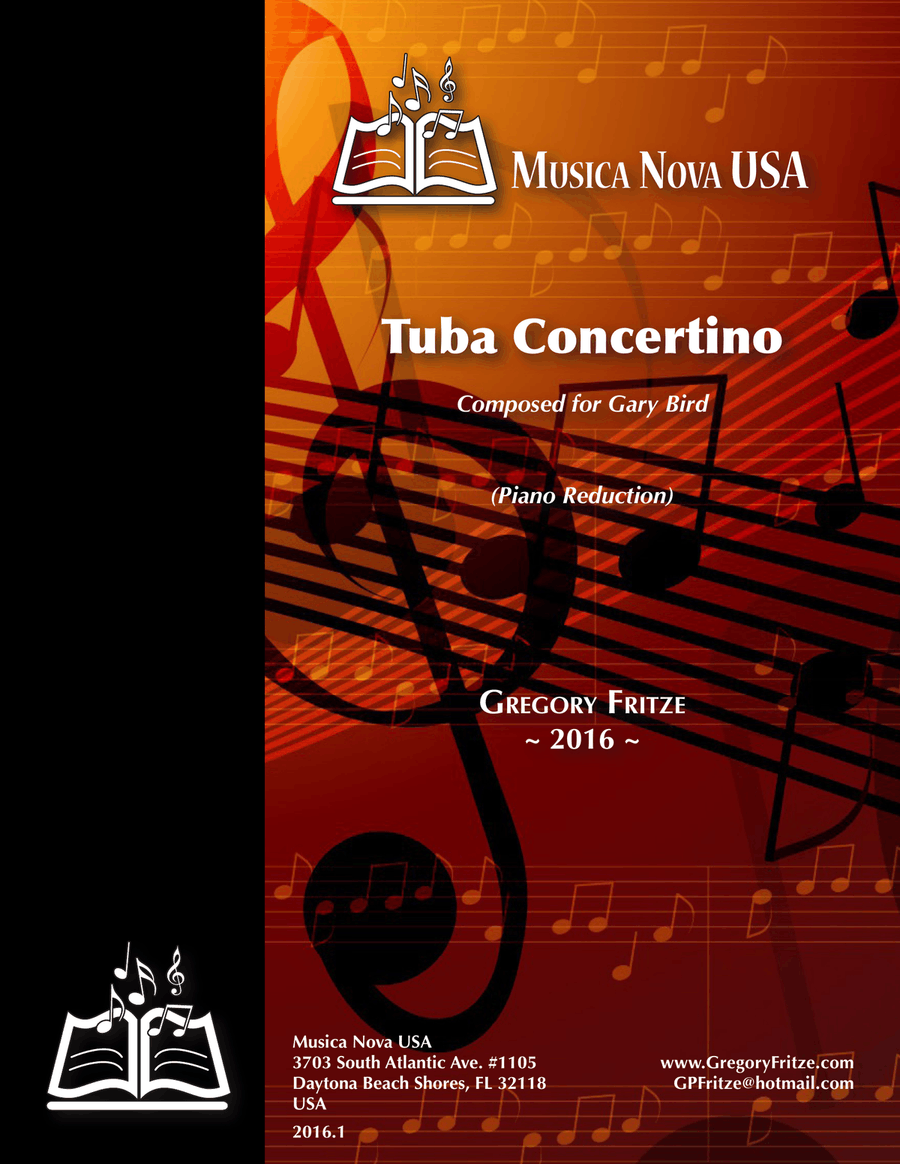 Concertino for Tuba (piano reduction) Tuba scores gallery preview page 1