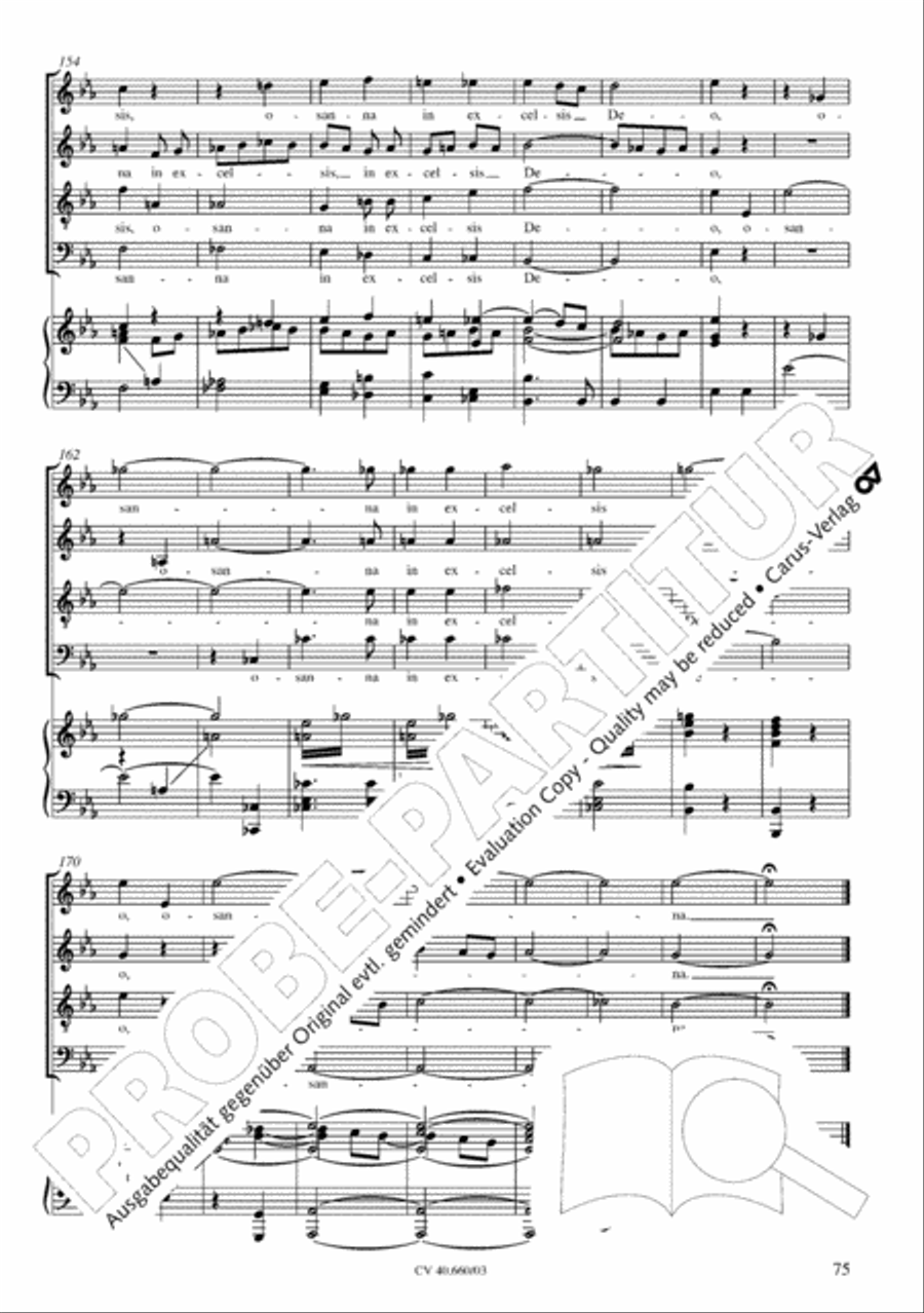 Mass in E flat major (Messe in Es) SATTB scores gallery preview page 76