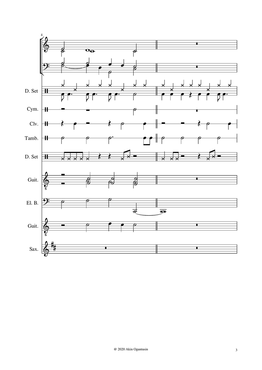 Jesu ni Balogun ọkọ - Jesus is the Captain of the ship 4-Part scores gallery preview page 4