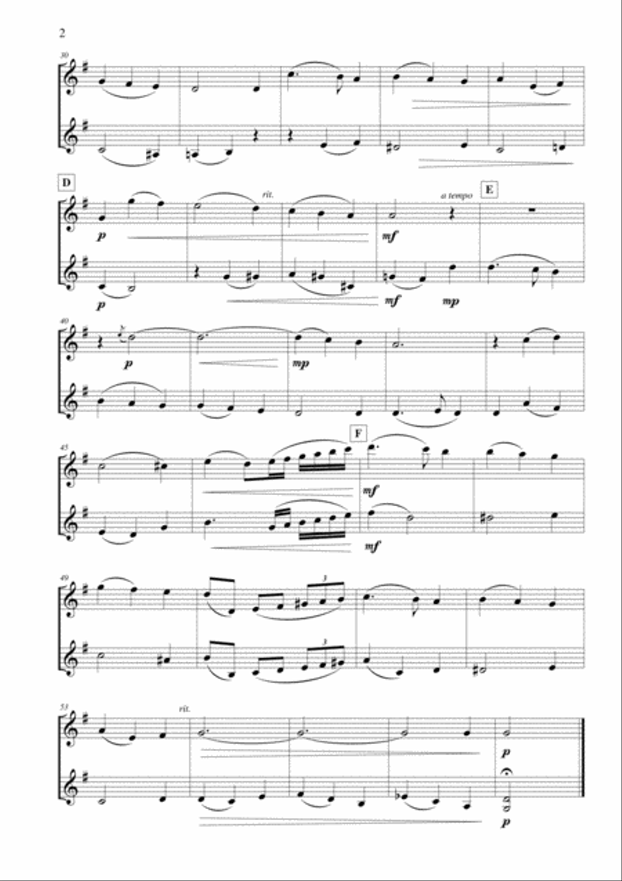 Away in a Manger String Duet scores gallery preview page 3