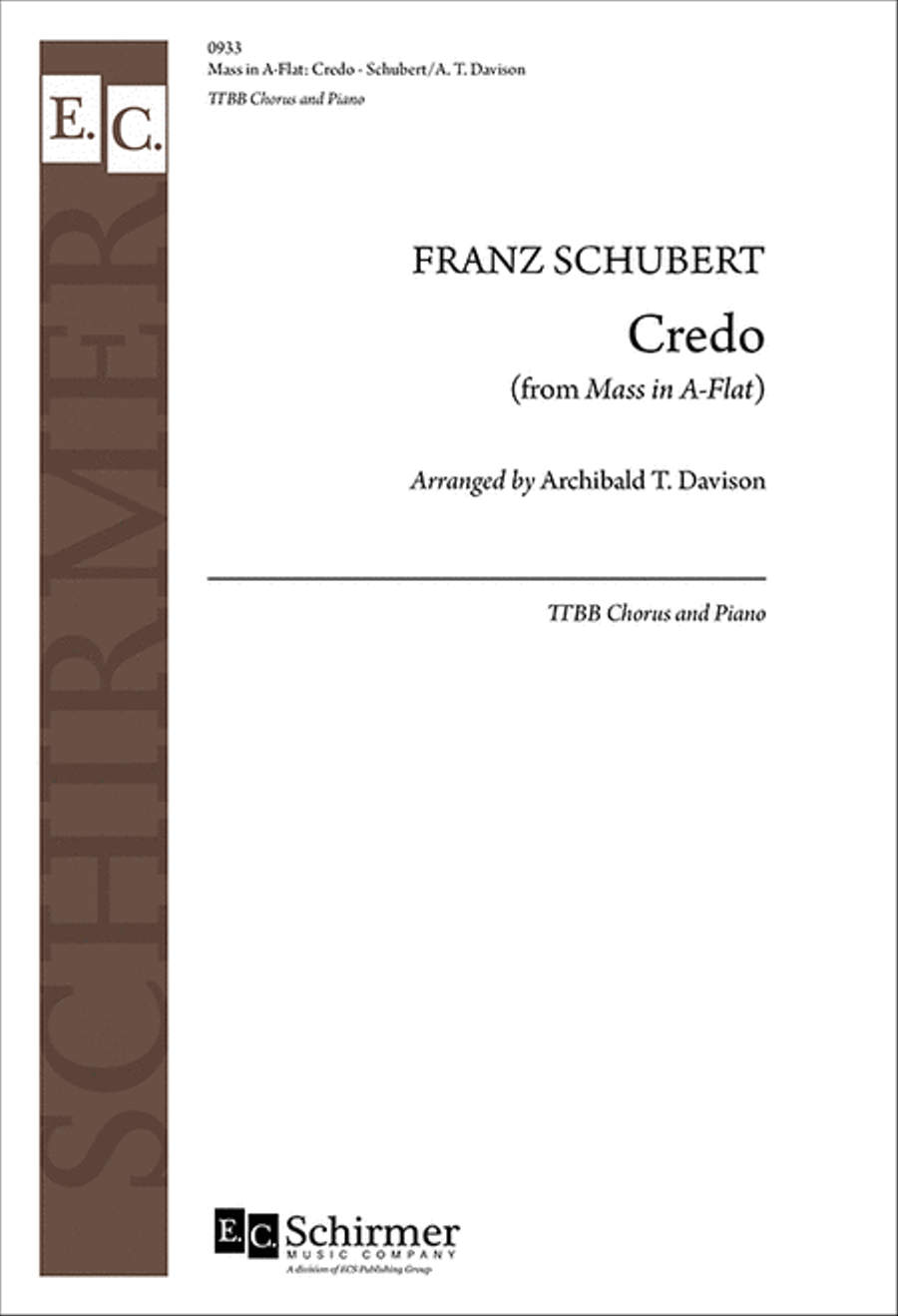 Mass in A-Flat: Credo Mass in A-Flat: Credo TTBB scores gallery preview page 1
