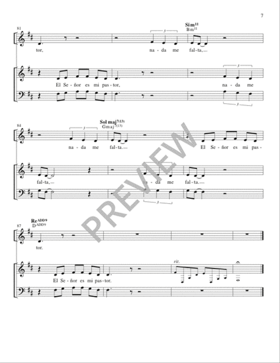El Señor Es Mi Pastor / The Lord Is My Shepherd - Guitar edition Guitar scores gallery preview page 8