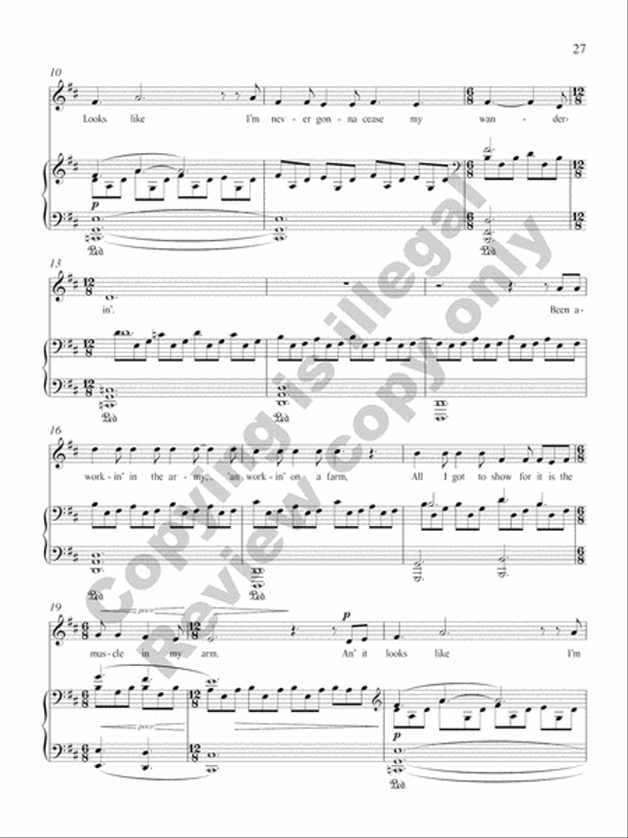 American Folk Set Low Voice scores gallery preview page 36