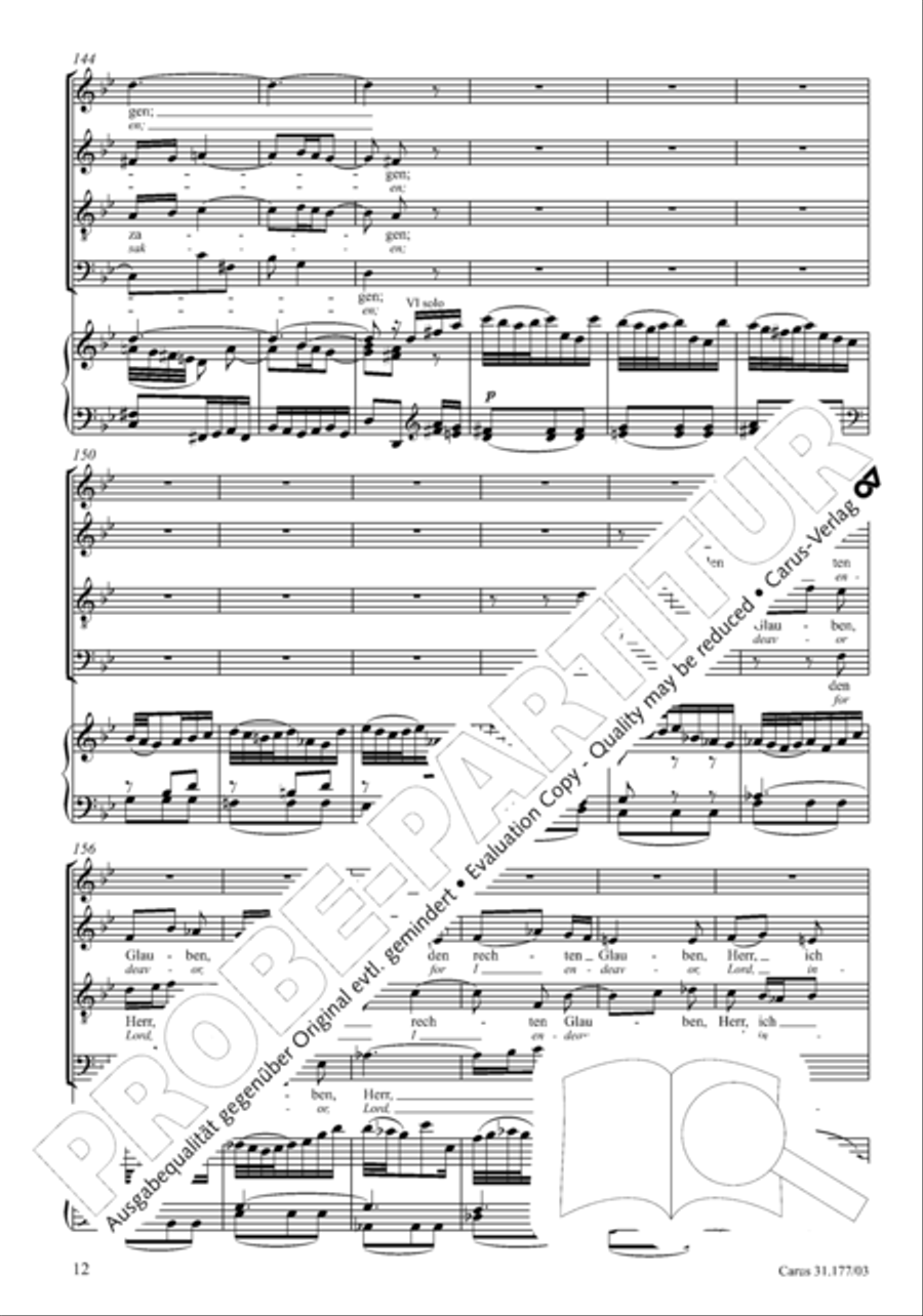 I cry to thee, Lord Jesus Christ (Ich ruf zu dir, Herr Jesu Christ) 4-Part scores gallery preview page 13