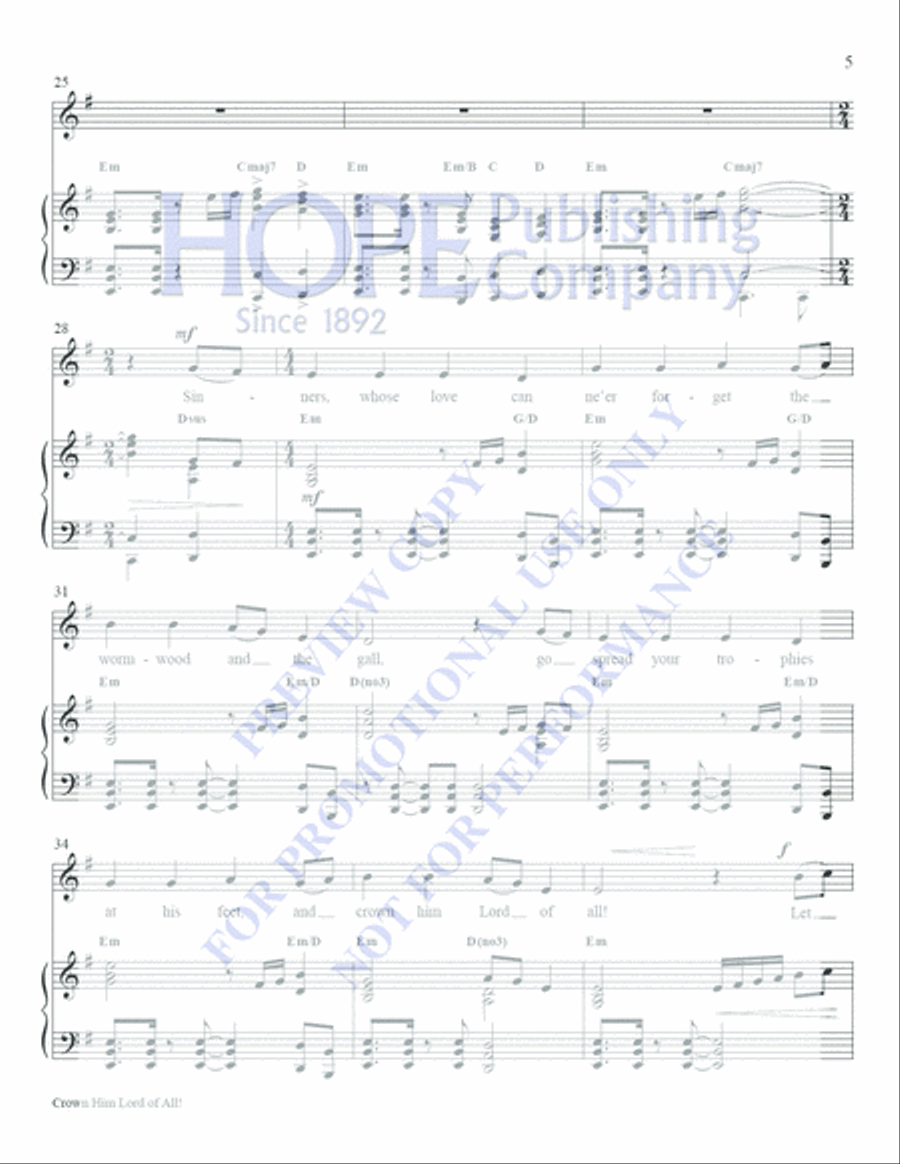 Crown Him Lord of All! Solo Choir scores gallery preview page 5