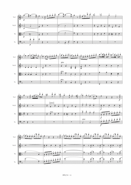 String Quartet in D minor, Op. 14, No. 3 (score and parts)
