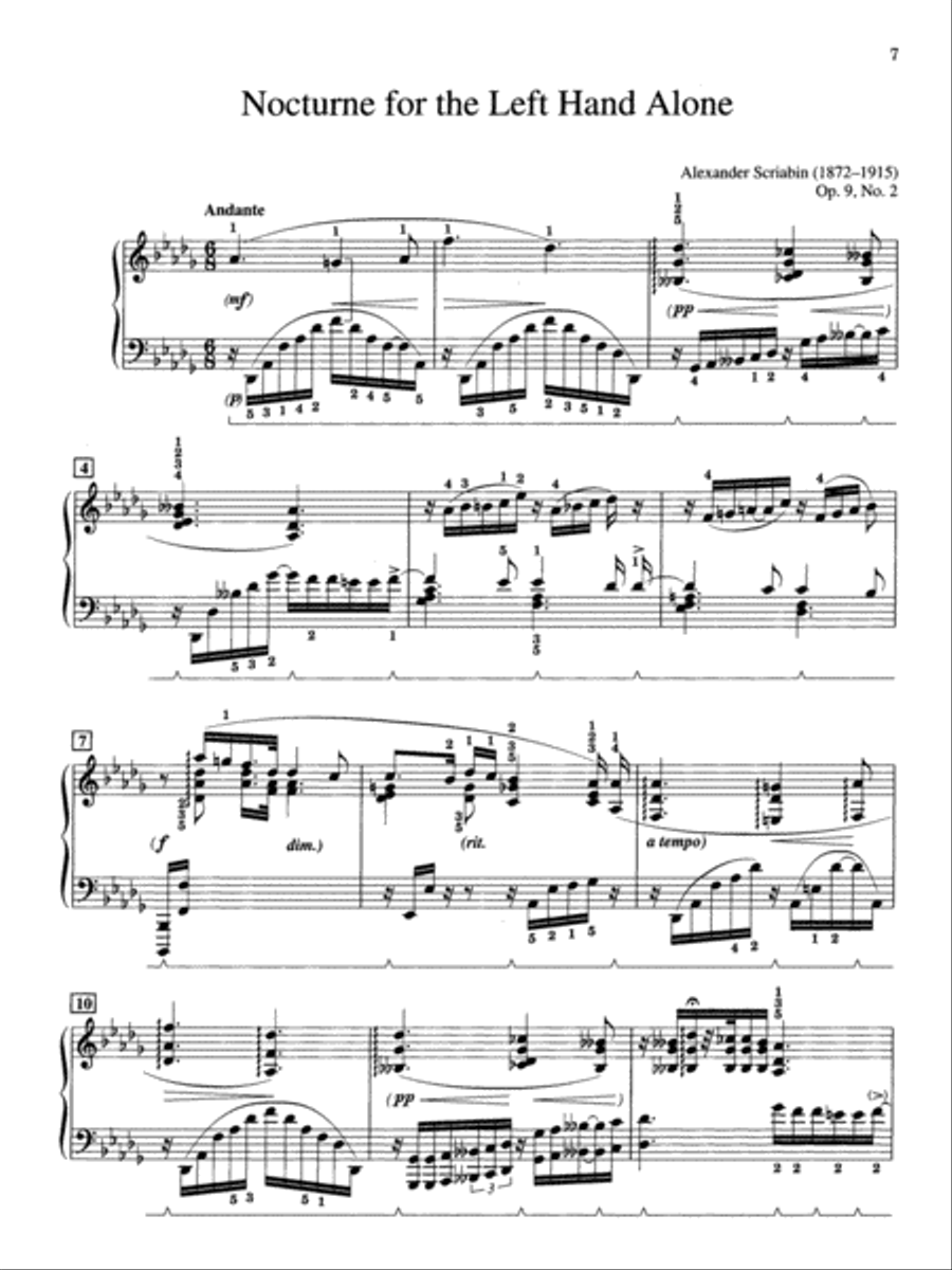 Prelude And Nocturne For The Left Hand, Op. 9 Small Ensemble scores gallery preview page 3