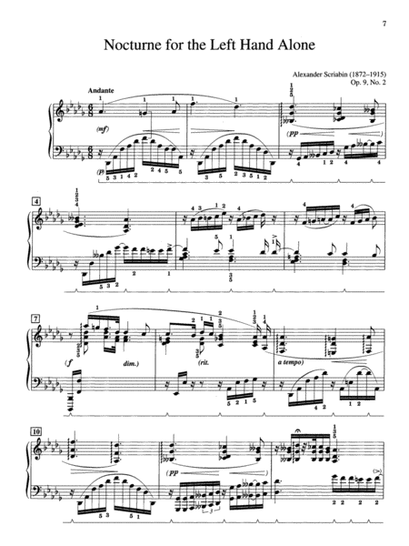 Prelude And Nocturne For The Left Hand, Op. 9