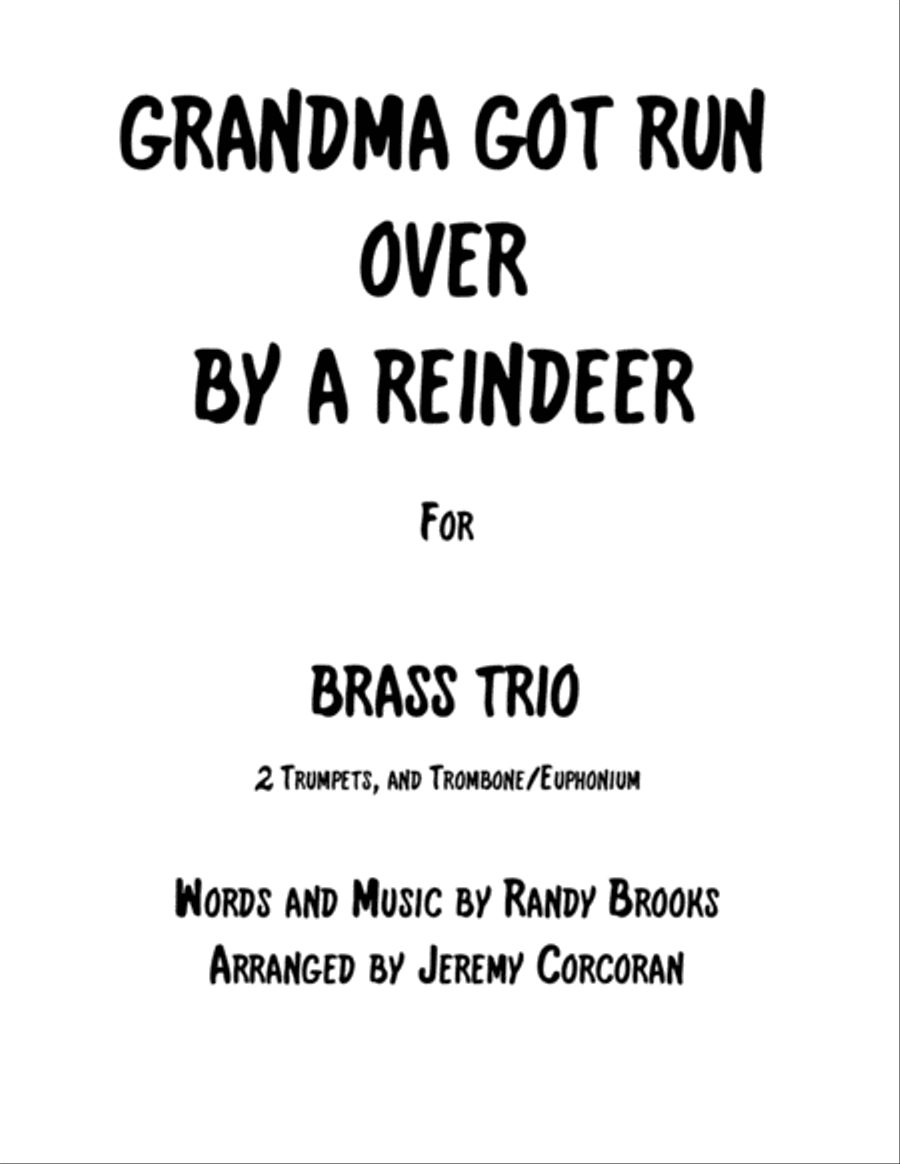 Grandma Got Run Over By A Reindeer Brass Ensemble scores gallery preview page 1