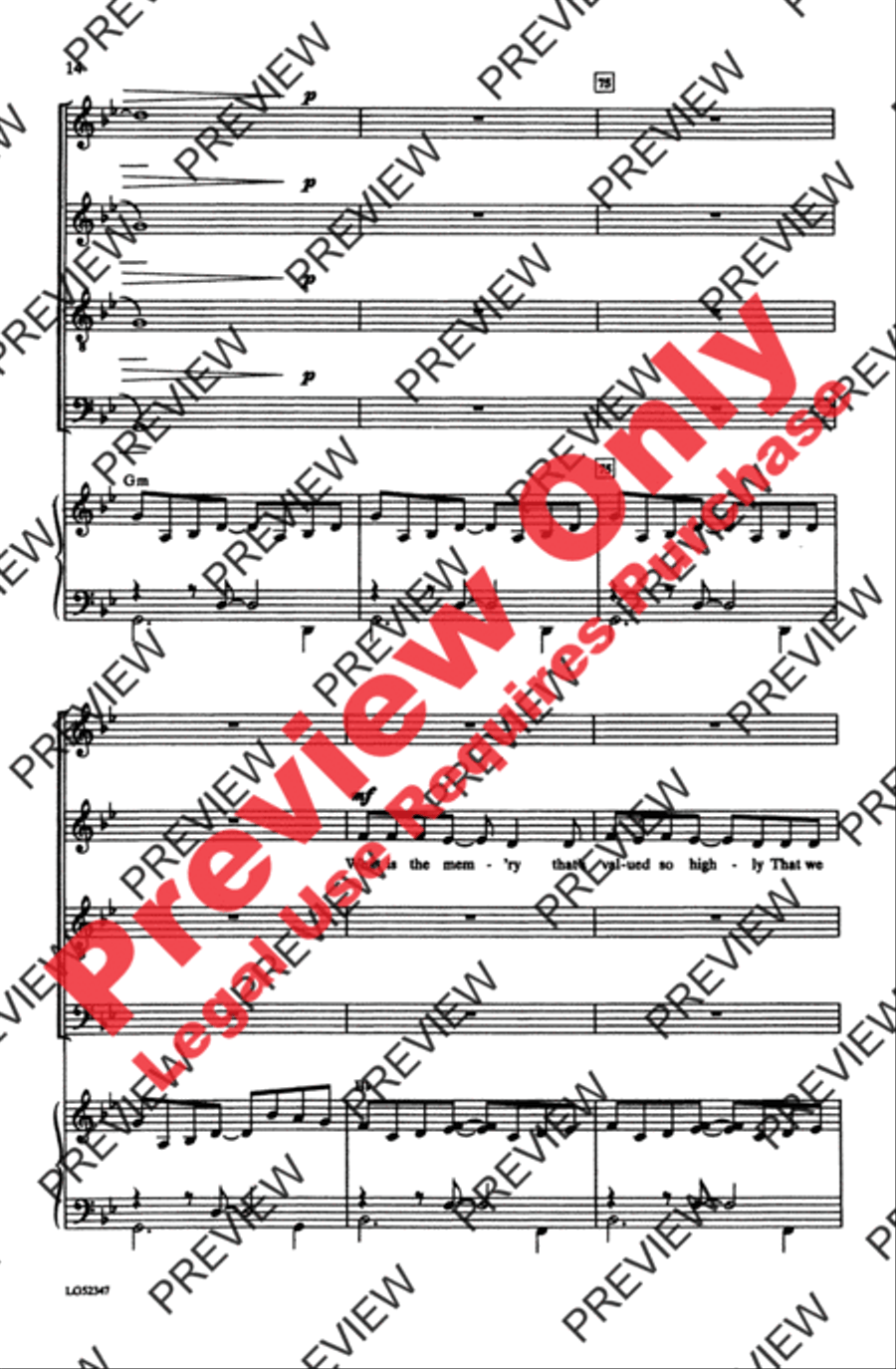 Light One Candle 4-Part scores gallery preview page 14