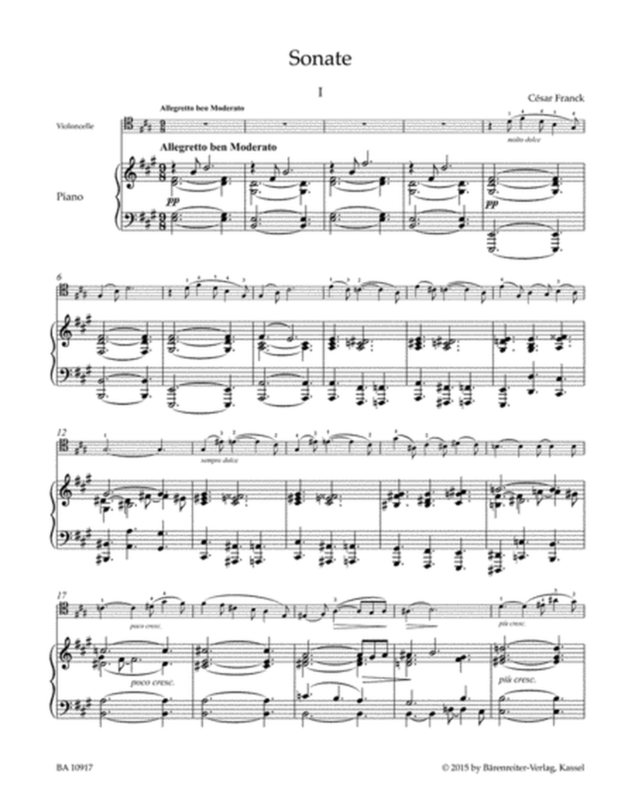Sonata (Version for Piano and Violoncello) / Mélancolie for Violoncello and Piano