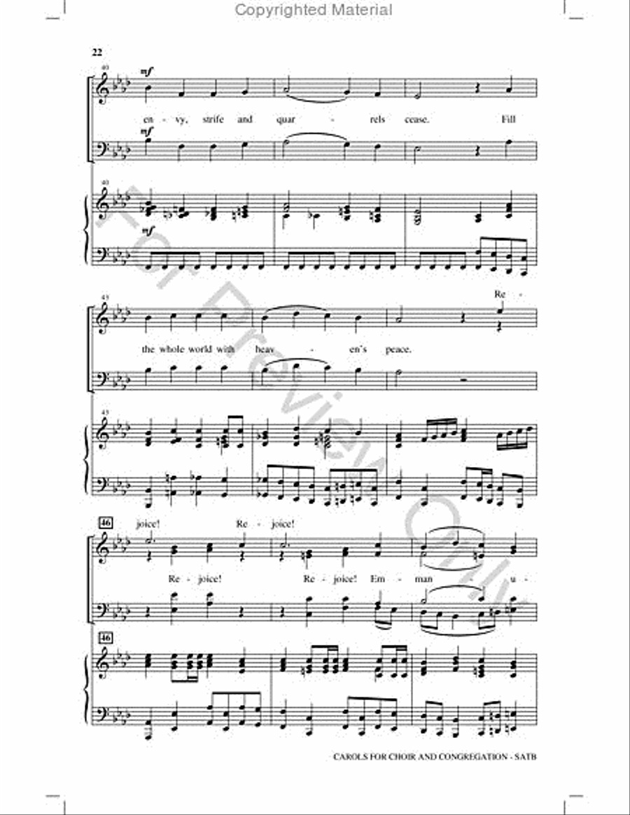 Carols for Choir and Congregation Choir scores gallery preview page 21