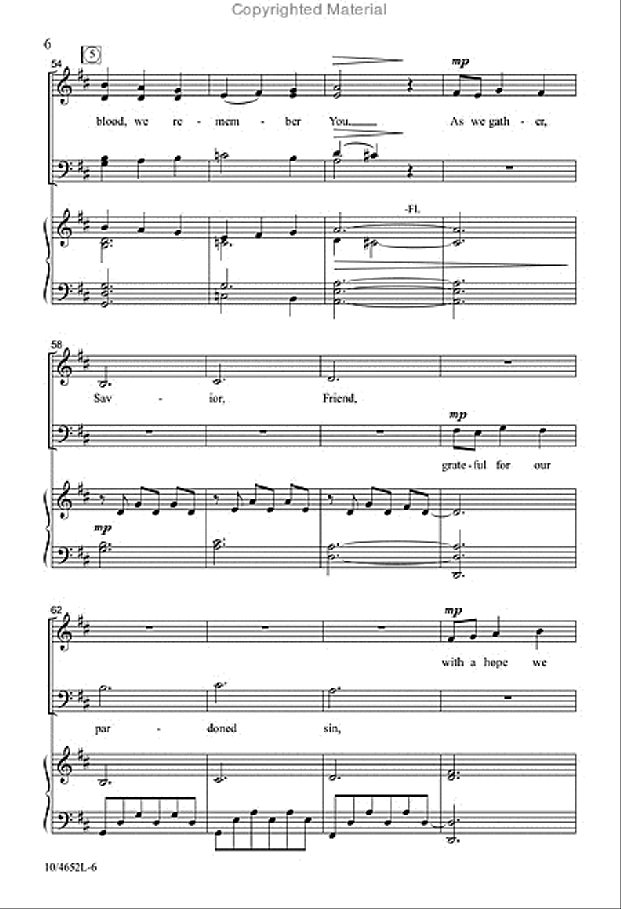 Communion Prayer 4-Part scores gallery preview page 6