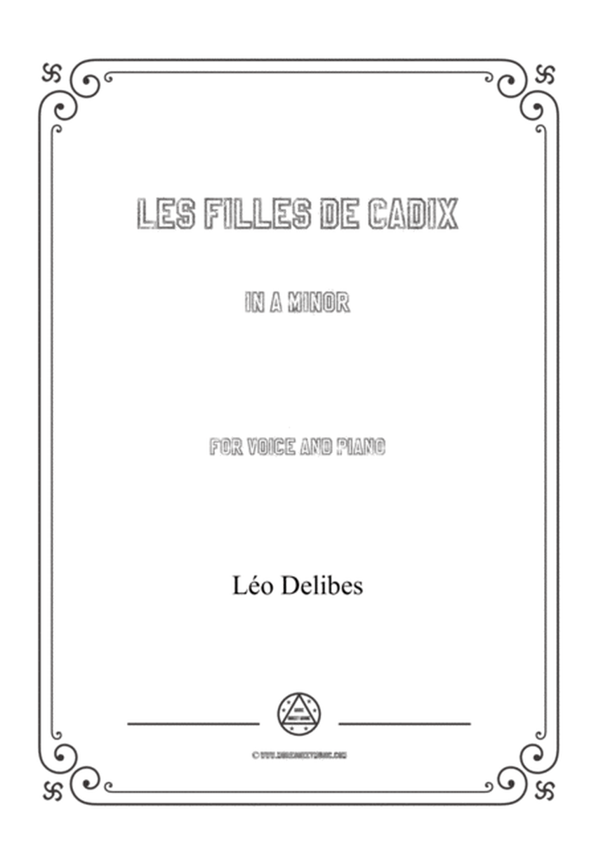 Delibes-Les filles de Cadix in a minor,for voice and piano image number null