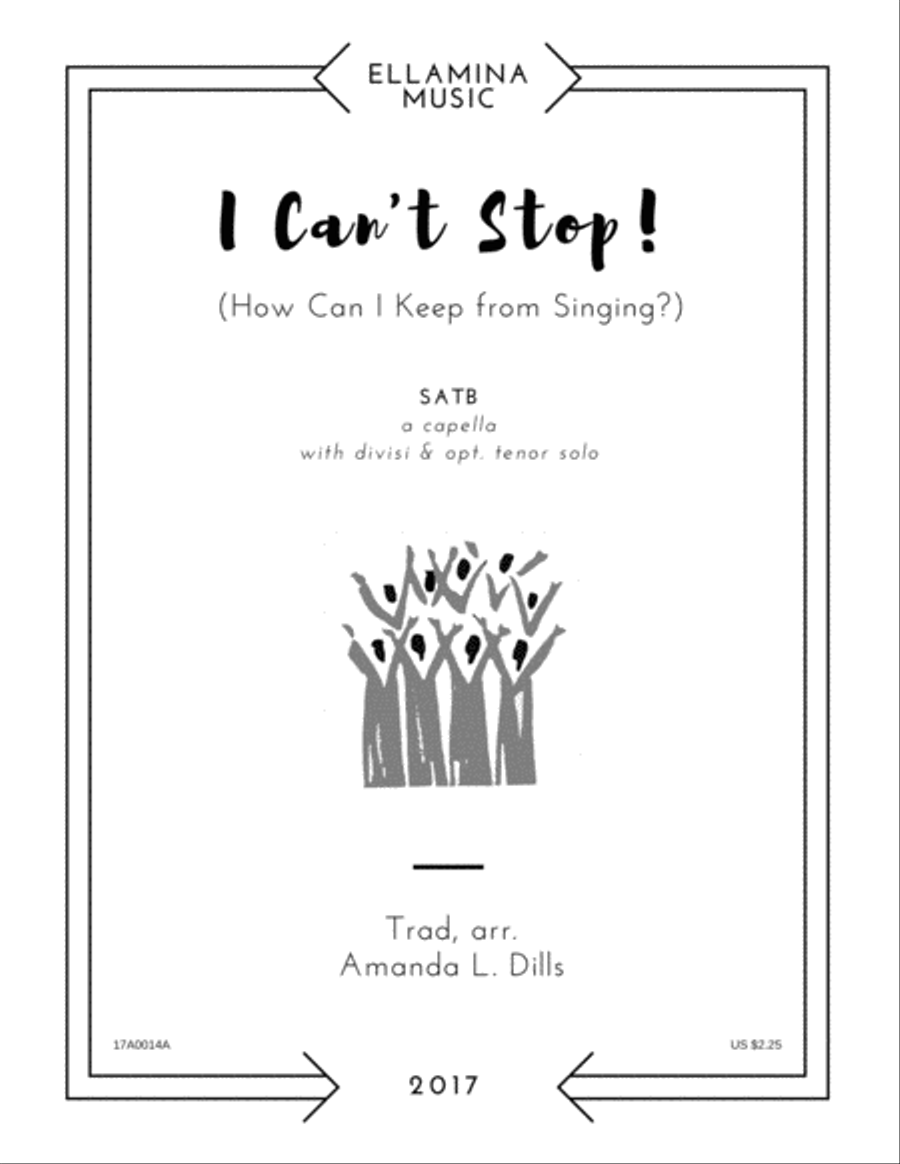 I Can't Stop (How Can I Keep from Singing?) 4-Part scores gallery preview page 1