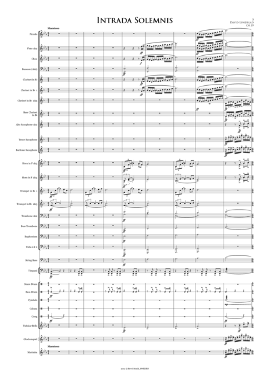 Intrada Solemnis Intrada Solemnis Concert Band scores gallery preview page 3