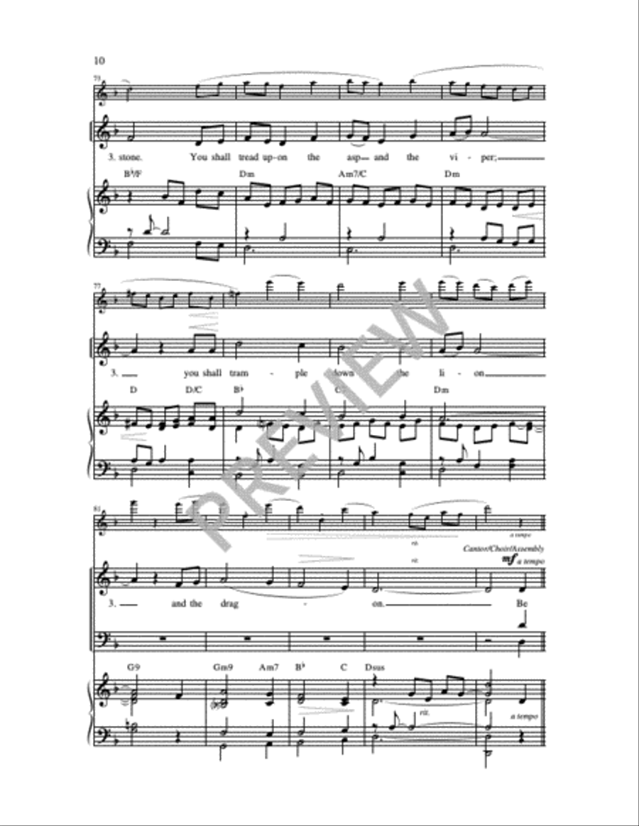 Be with Me, Lord: Psalm 91 4-Part scores gallery preview page 17