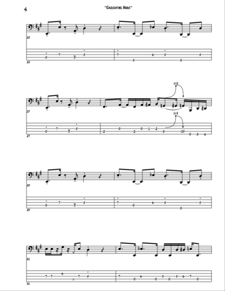 Gaslighting Abbie Bass Guitar scores gallery preview page 4