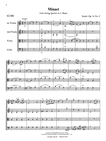 Haydn String Quartets: Score